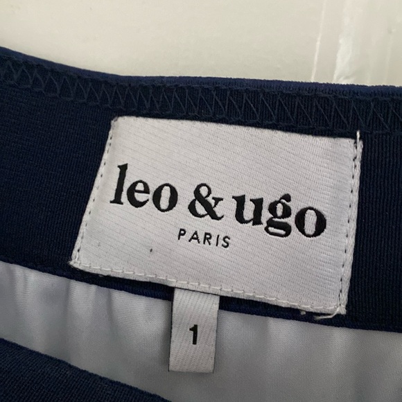 Leo & Ugo Paris Blue Ombré Pleated Skirt. Size Small - Picture 3 of 11